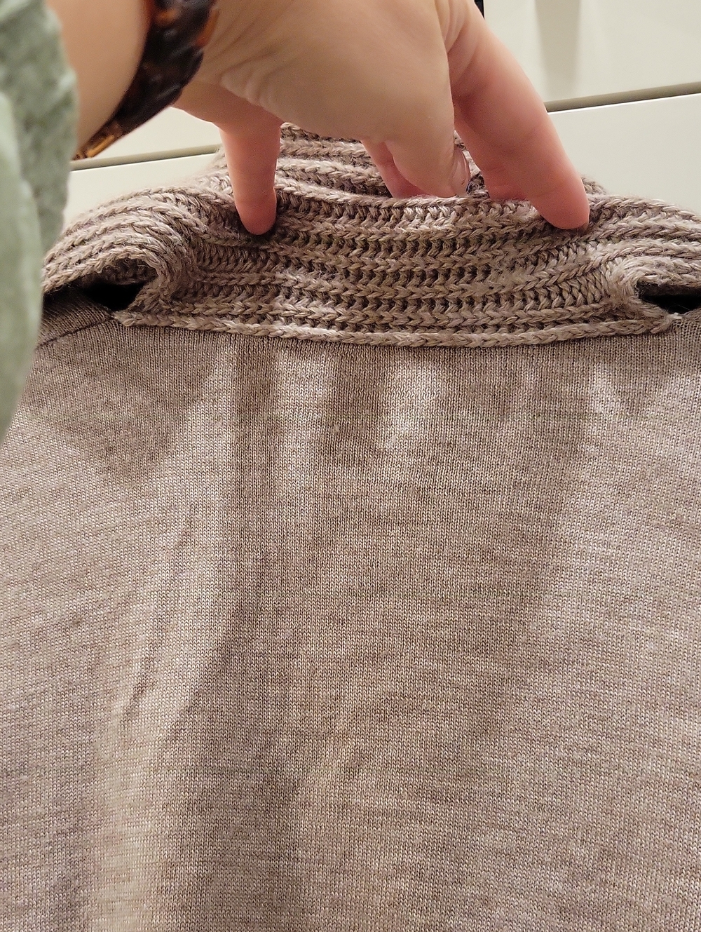 Maison Margiela MM6 Taupe Knit Cardigan with Attached Scarf sz M - Picture 7 of 16